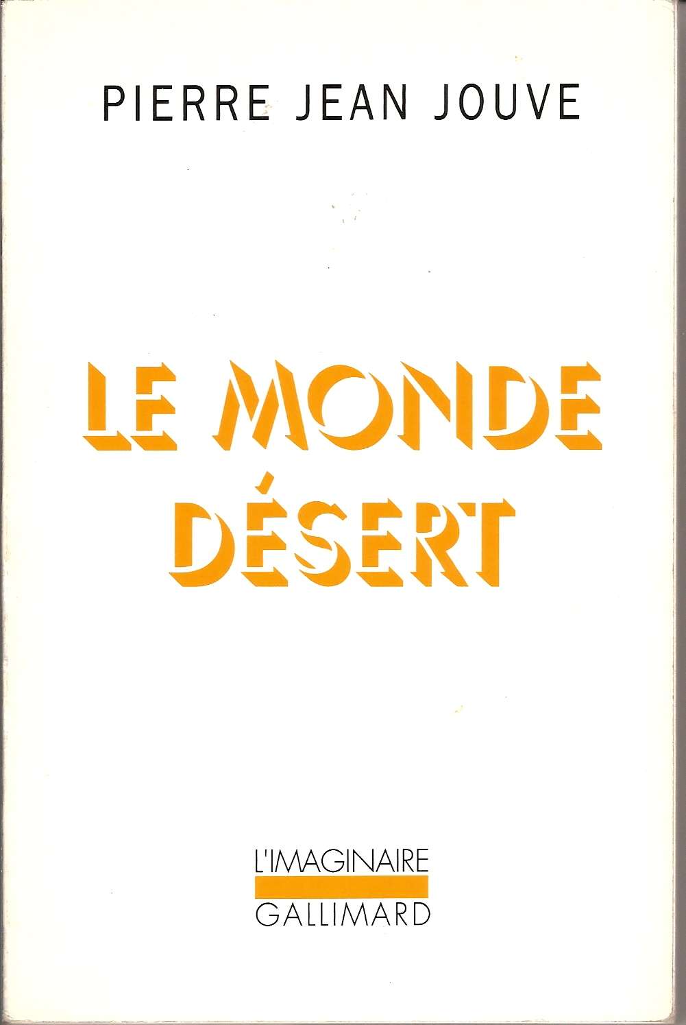 Le Monde d�sert - Imaginaire - Couverture