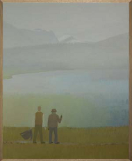 Philippe Roman - Promenade avec Pierre -huile sur toile - 1995 - BNF Dpartement des manuscrits