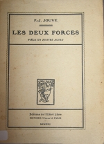 Jouve 1913 Les Deux forces-Couverture