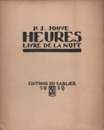 Jouve 1919 Heures - Livre de la Nuit-Couverture