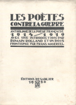 Les Potes contre la Guerre - Editions du Sabler - 1920