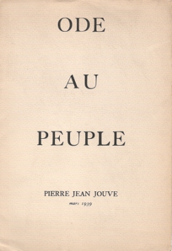 Jouve - Ode au Peuple - GLM - 1939