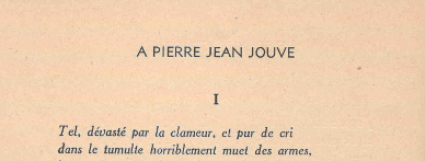 Pierre Emmanuel - Jour de Colre - A Pierre Jean Jouve