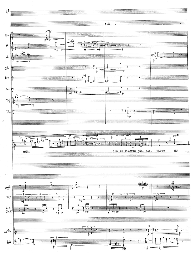 Yves-Marie Pasquet - Suaire de sons - partition, page 46