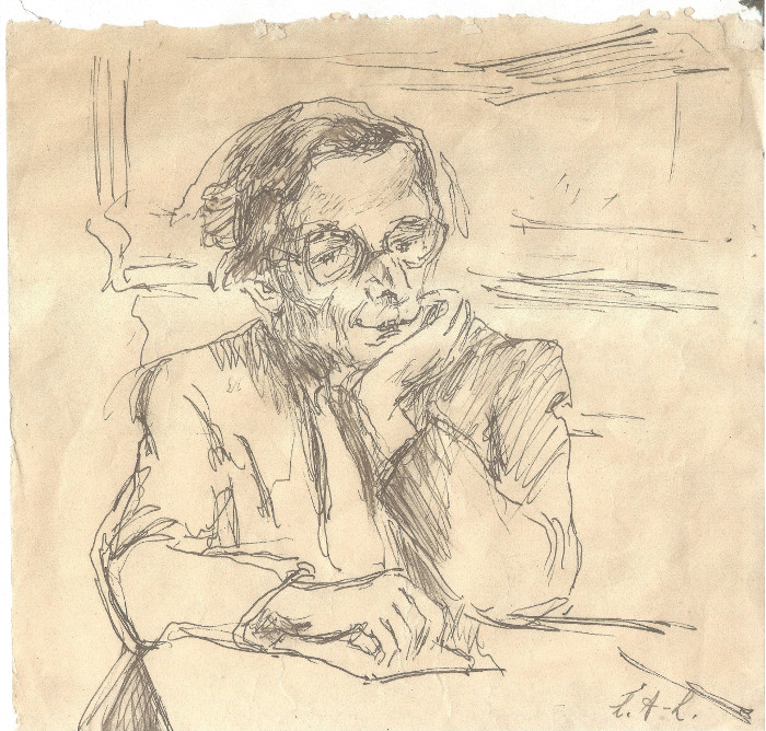 Portrait de Jean Wahl par Avigdor Arikha