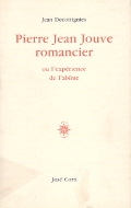 Jean Decottignies - Pierre Jean Jouve Romancier - Corti