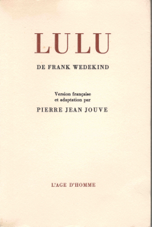 Couverture de Lulu de Frank Wedekind