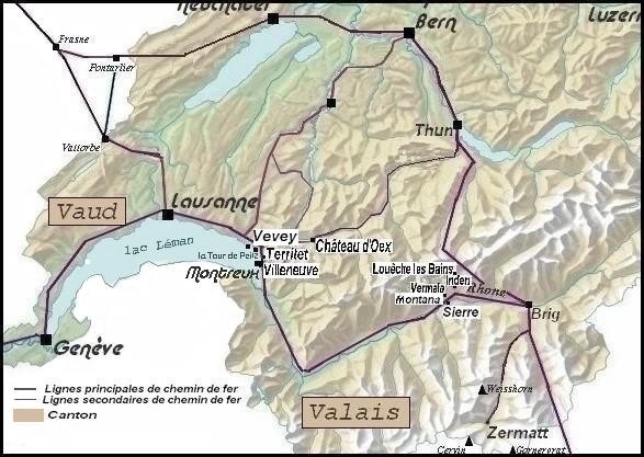 Carte de la Suisse