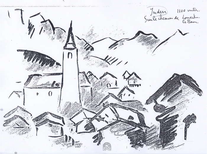 Croquis 6 - Thiesson - Sur le chemin de Loueche