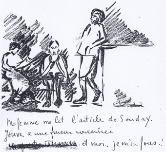 Croquis de Gaston Thiesson - Gallimard crit