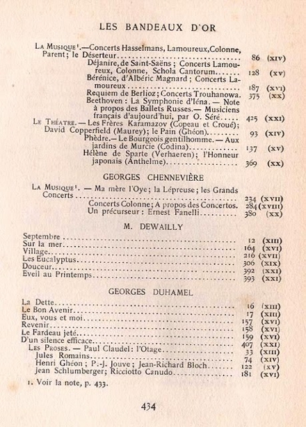 Les Bandeaux d'Or - 4e série - 1911-1912 - Table des matières - 2