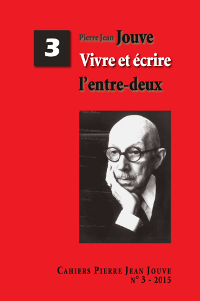 Cahier Pierre Jean Jouve N 3 - Couverture