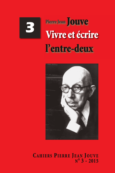 Cahier Pierre Jean Jouve N 3 - Editions Calliopes - Couverture