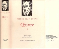 Jouve - 1987 - Oeuvre I - Poésie