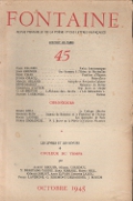 Revue Fontaine - Octobre 1945