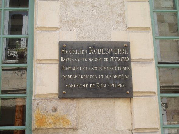 Arras - Maison de Robespierre - Plaque commémorative
