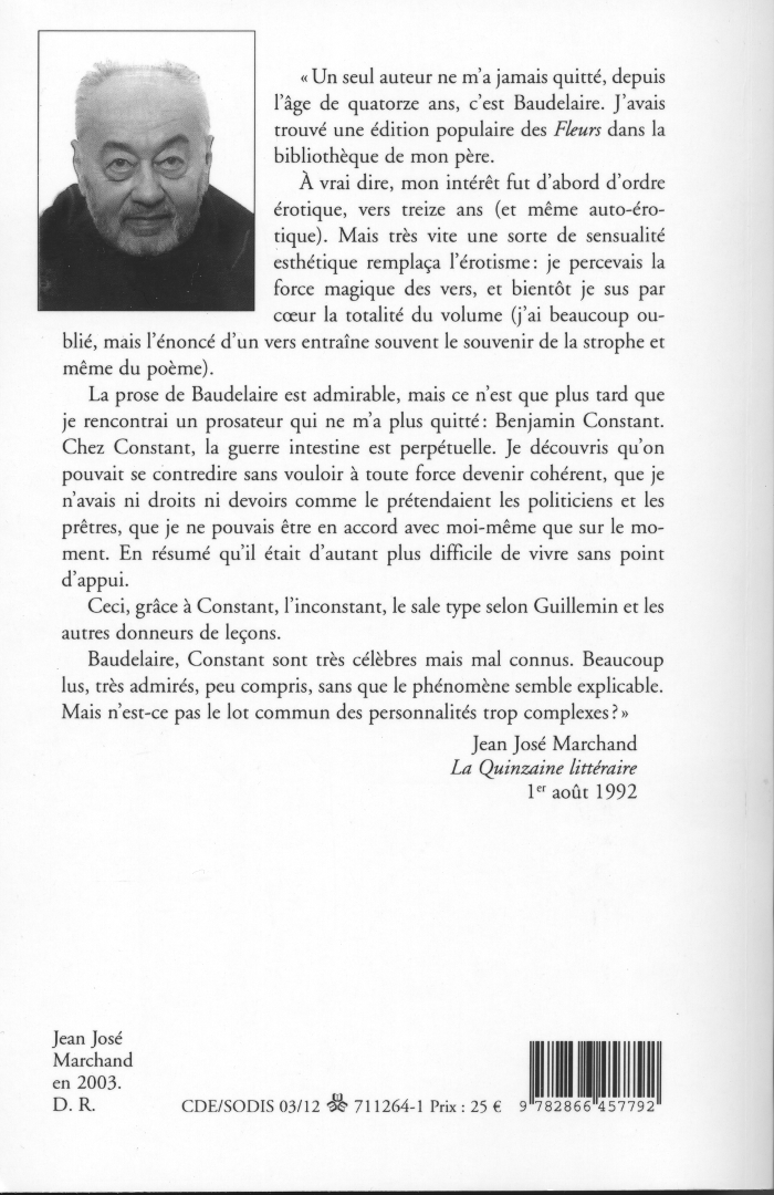 Jean-José Marchand - Ecrits 1982-2011 - 4ème de couverture